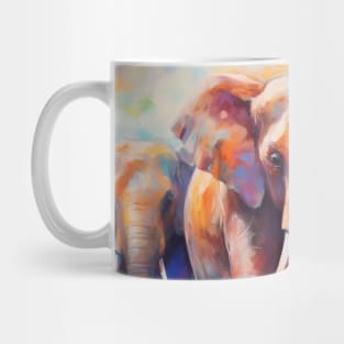 Big elephant and his family. Mug